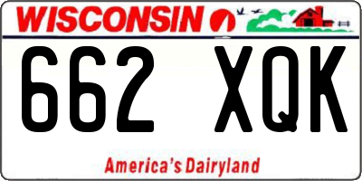 WI license plate 662XQK