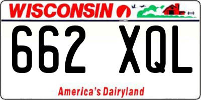 WI license plate 662XQL