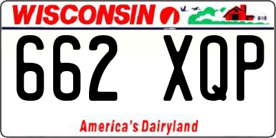 WI license plate 662XQP