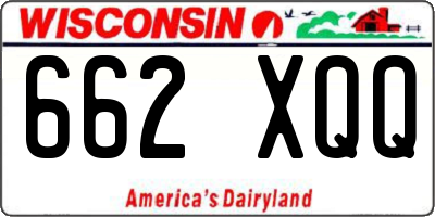 WI license plate 662XQQ