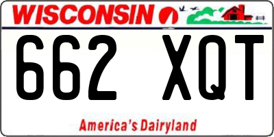 WI license plate 662XQT