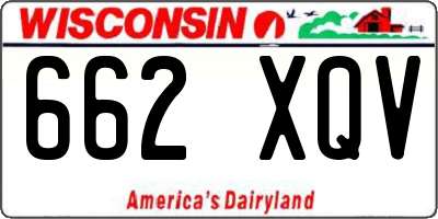 WI license plate 662XQV