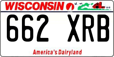 WI license plate 662XRB