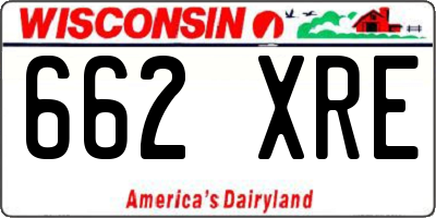 WI license plate 662XRE