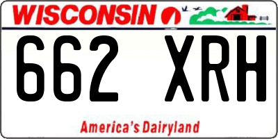 WI license plate 662XRH