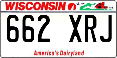 WI license plate 662XRJ