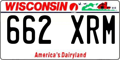 WI license plate 662XRM