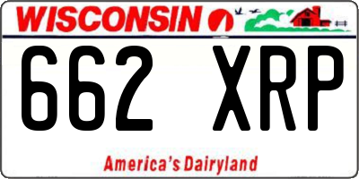 WI license plate 662XRP