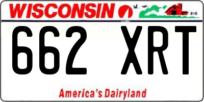 WI license plate 662XRT