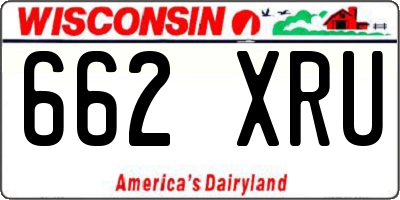 WI license plate 662XRU