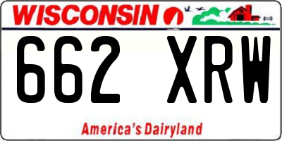 WI license plate 662XRW