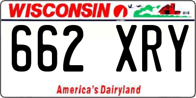 WI license plate 662XRY