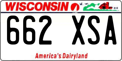 WI license plate 662XSA
