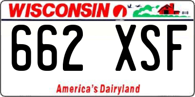 WI license plate 662XSF