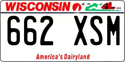 WI license plate 662XSM