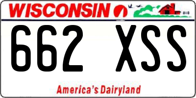 WI license plate 662XSS
