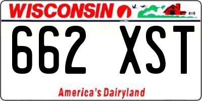 WI license plate 662XST