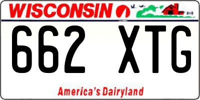 WI license plate 662XTG