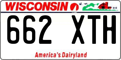 WI license plate 662XTH