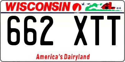 WI license plate 662XTT