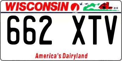 WI license plate 662XTV