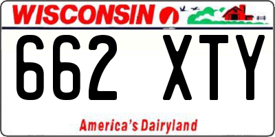 WI license plate 662XTY
