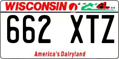 WI license plate 662XTZ