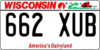 WI license plate 662XUB