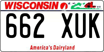 WI license plate 662XUK