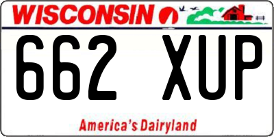 WI license plate 662XUP