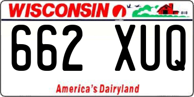 WI license plate 662XUQ