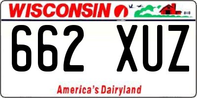 WI license plate 662XUZ