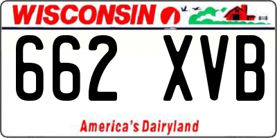 WI license plate 662XVB
