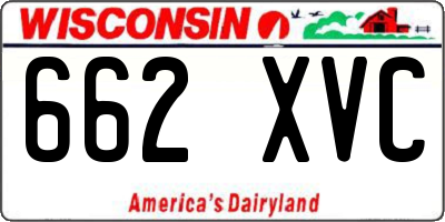 WI license plate 662XVC
