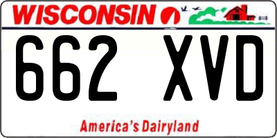 WI license plate 662XVD