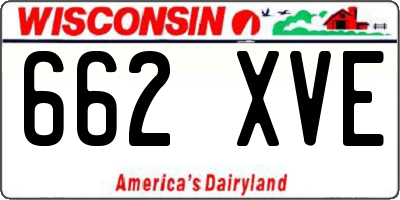 WI license plate 662XVE