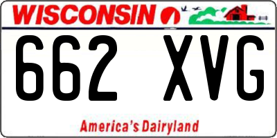 WI license plate 662XVG
