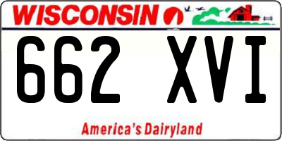 WI license plate 662XVI