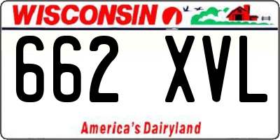 WI license plate 662XVL