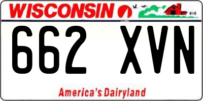 WI license plate 662XVN