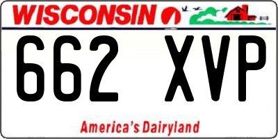 WI license plate 662XVP