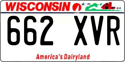 WI license plate 662XVR