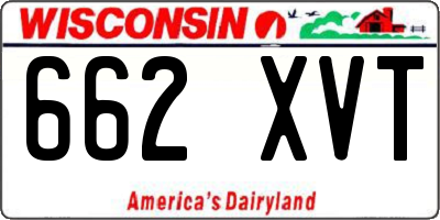 WI license plate 662XVT