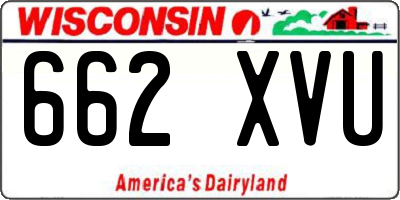 WI license plate 662XVU
