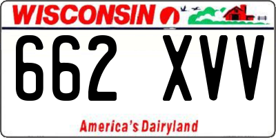 WI license plate 662XVV