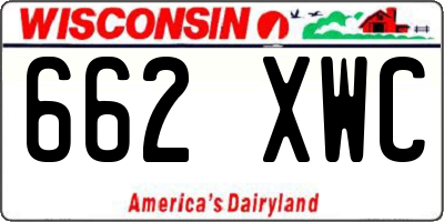 WI license plate 662XWC