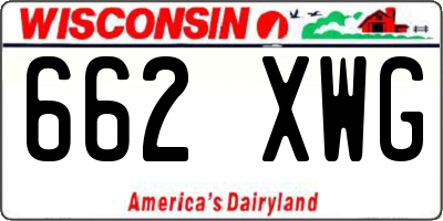 WI license plate 662XWG