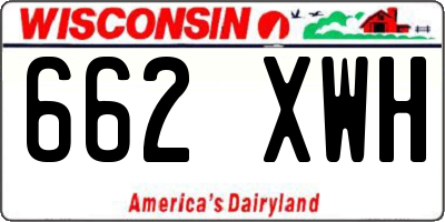 WI license plate 662XWH