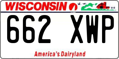 WI license plate 662XWP