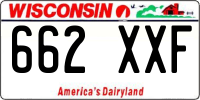 WI license plate 662XXF